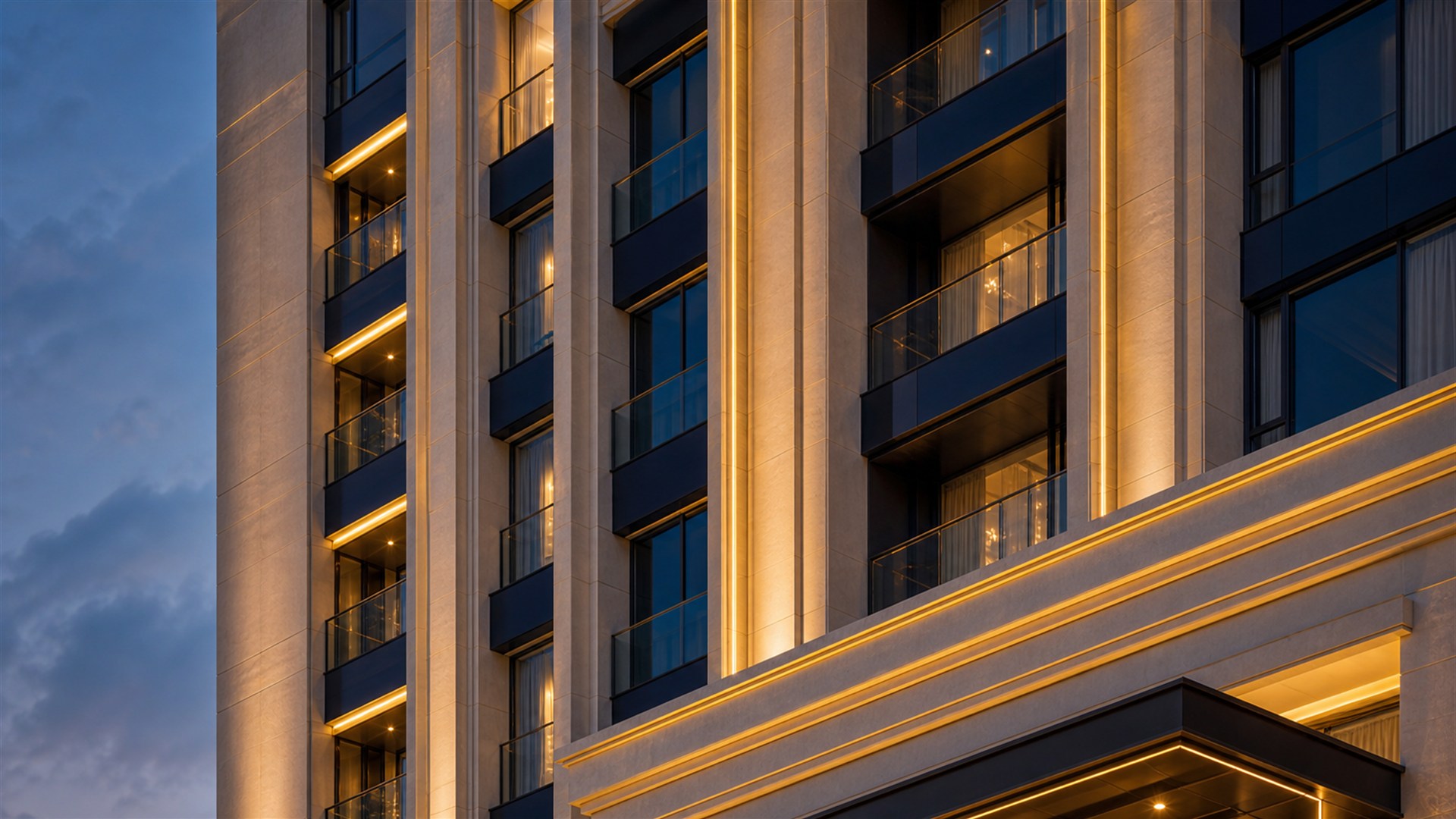 Architectural facade detail